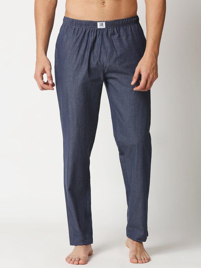 Manaca Men's Pyjama Plain - Navy Blue