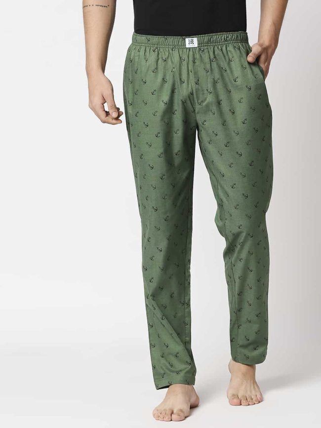 Manaca Men's Printed Pyjama - Green