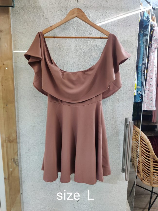 Short Evening Wear Suede Velvet Dress