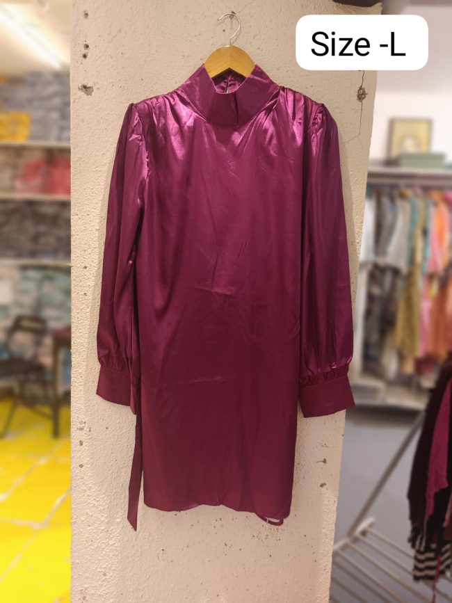 Pink Satin Party Dress
