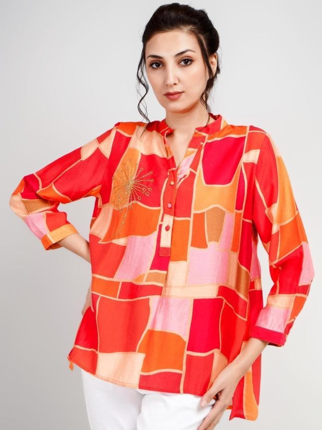 Abstract Print Top